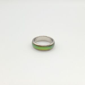 Vintage Mood Ring Size 6.5 Color Changing Band Green Blue - 90s